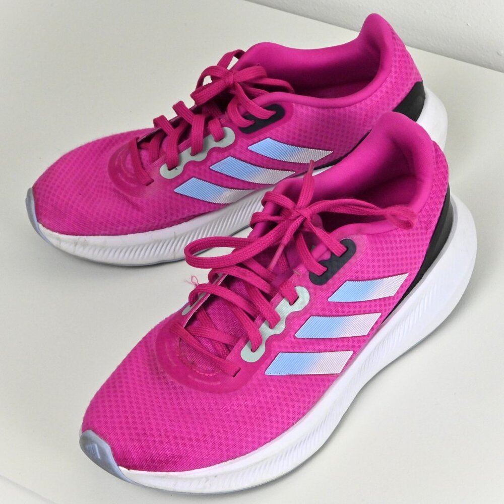 adidas Runfalcon 3.0 Wide Fuchsia Blue Dawn Running Athletic Sneakers US8.5 UK7